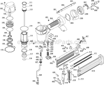Part Location Diagram of 5140052-25 Porter Cable Cylinder